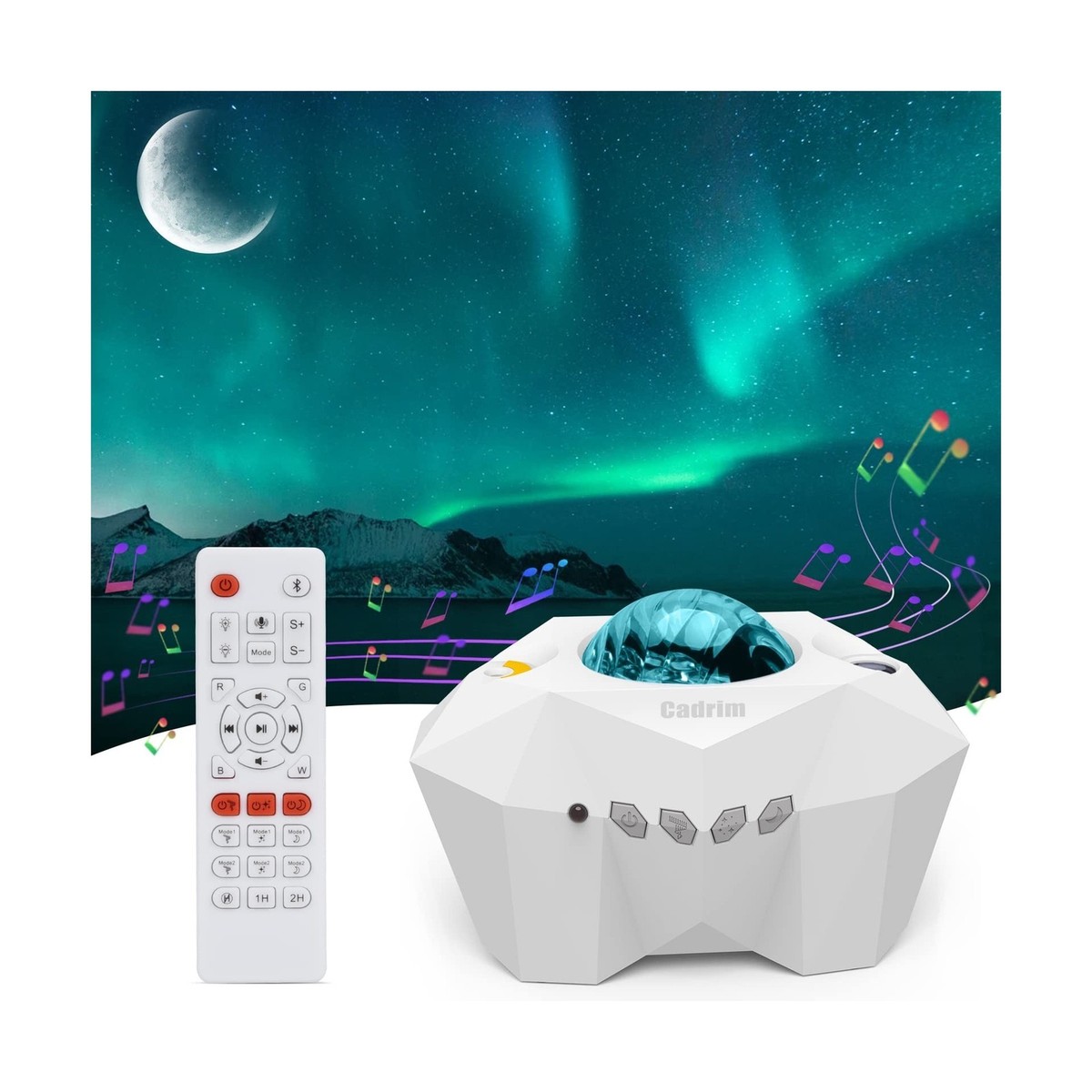 Cadrim Star Projector with Bluetooth Speaker and Remote, Northern