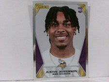 2020 Panini NFL Sticker & Card Collection Silver Justin Jefferson Rookie RC. rookie card picture