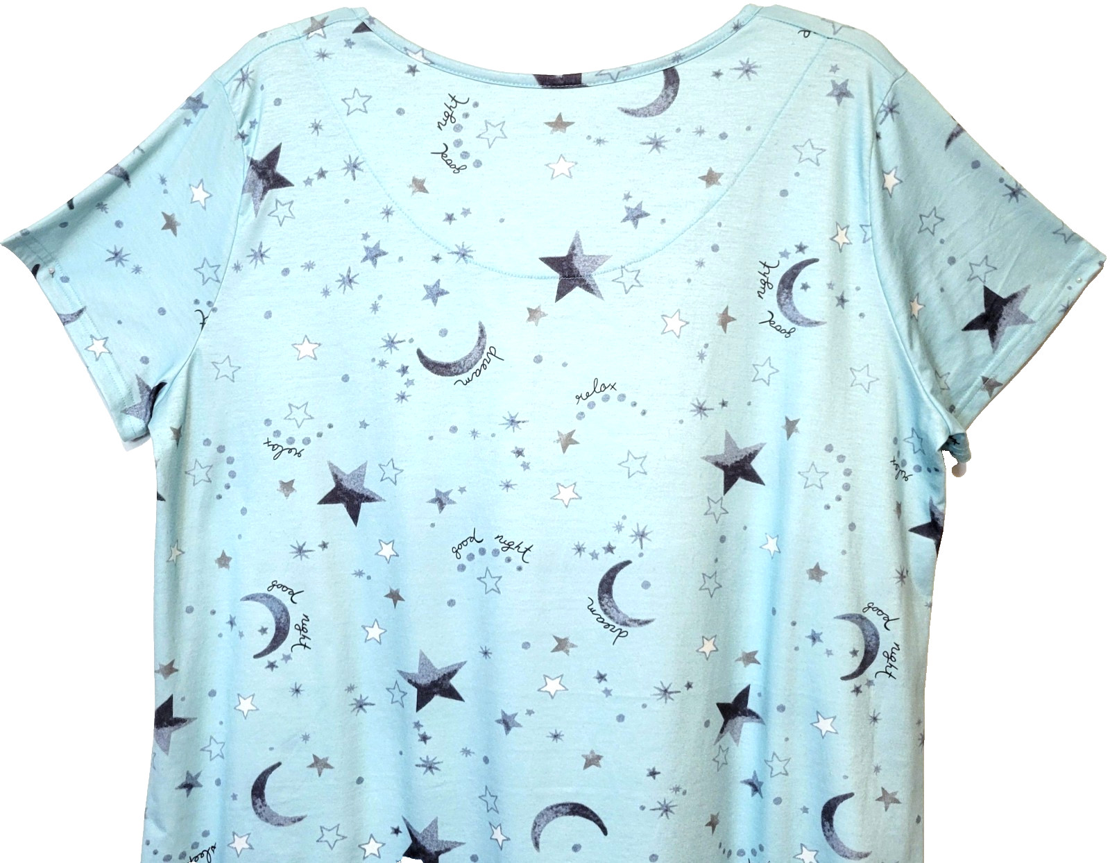 Zando Womens Nightgown Knee Length Short Sleeve U-Neck Soft Max Stretch  Size XL