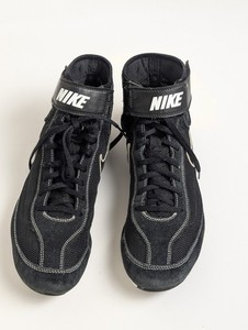 Nike Inflict Wrestling Shoes Black Suede Mesh High Top Size 11 Men’s 366853-001