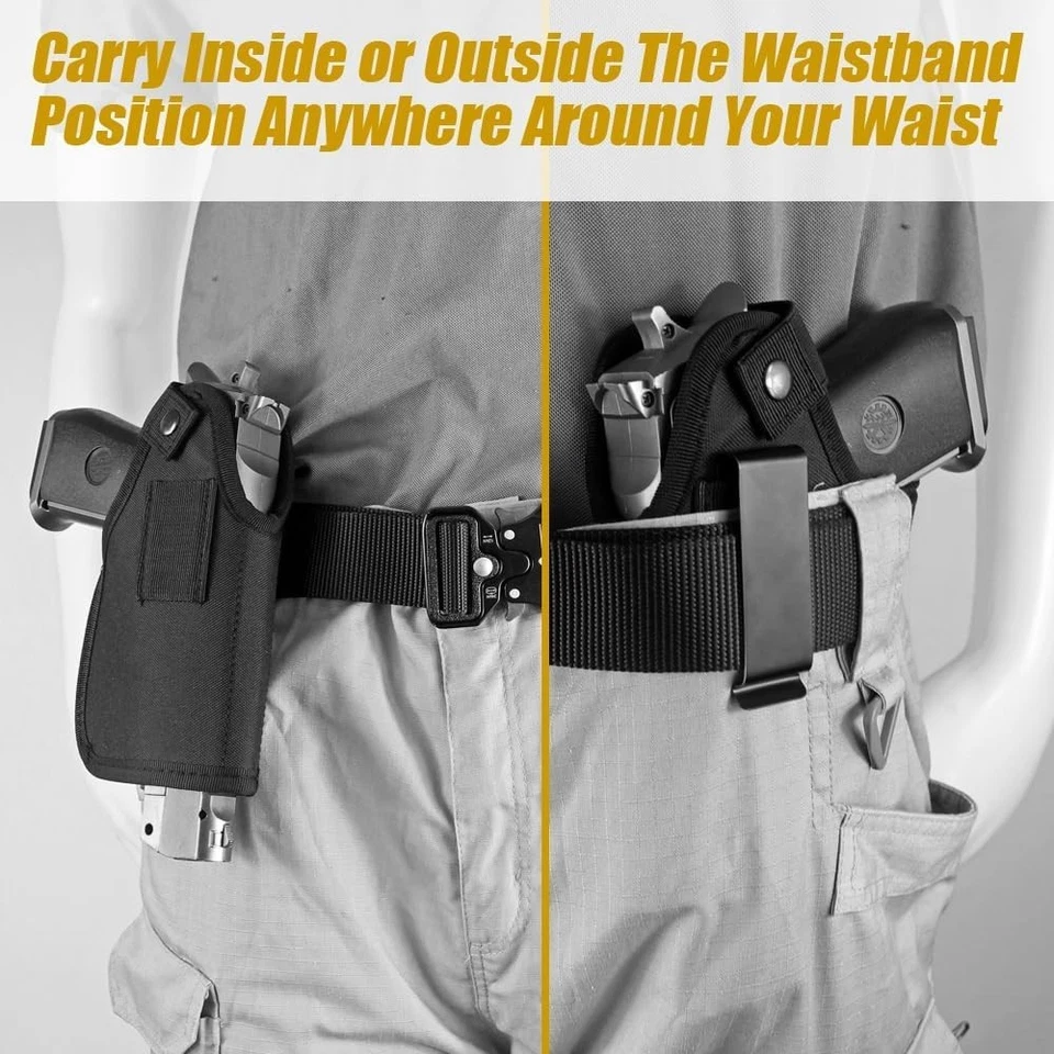 Tactical IWB OWB Belt Holster for Handguns with Light Laser Optic Attachment - Image 3 of 4
