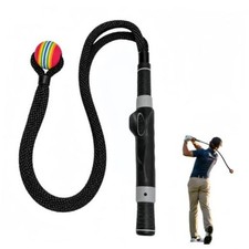 Golf Rope Swing Trainer for Speed, Tempo and Flexibility Black