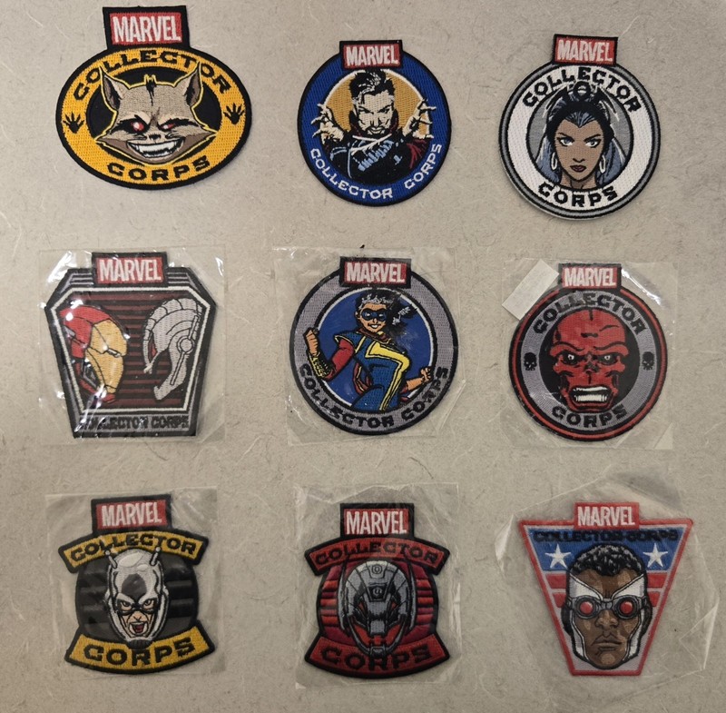 Lot of 9 Marvel Collector Corps Patches