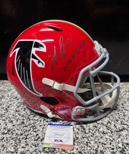 MICHAEL VICK signed ATLANTA FALCONS Throwback Full Size Rep Helmet w/ COA PSA