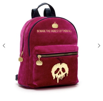 Disney Mini Rucksack Rot Samt Und Gold Akzente. Giftapfel, Schneewittchen