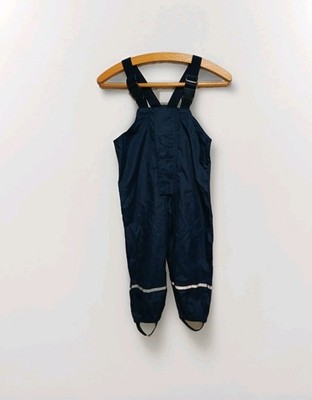 Jungen Regenhose Matschhose Gr. 98/104 | Impidimpi Latzhose dunkelblau - B3