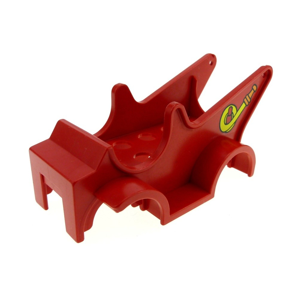 1x Lego Duplo Car Trailer Attachment Red Fire Brigade Hose 2635 dupcarbody01