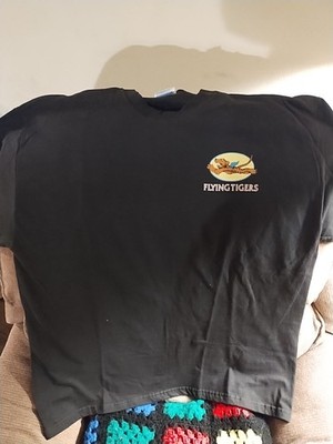 Flying Tigers Black XL (46-48) T-Shirt P 40 Nice Details 