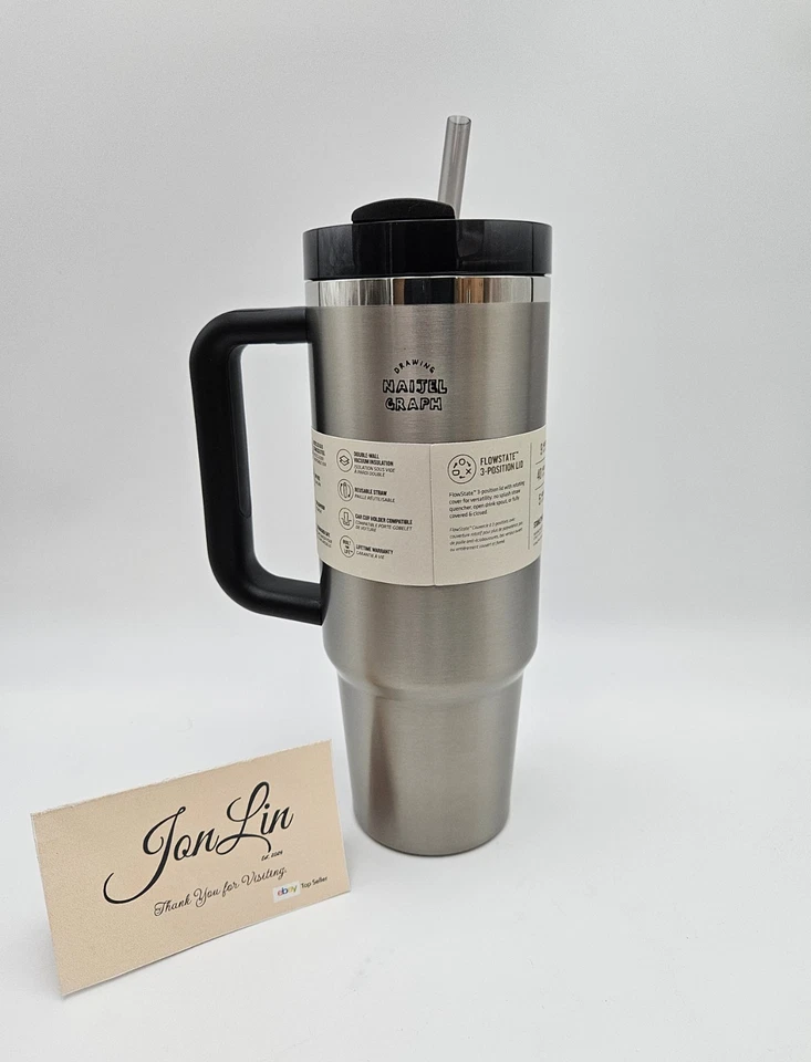 Vaso de acero inoxidable Naijel Graph x Stanley 30 oz edición limitada nuevo Foto 4 de 4