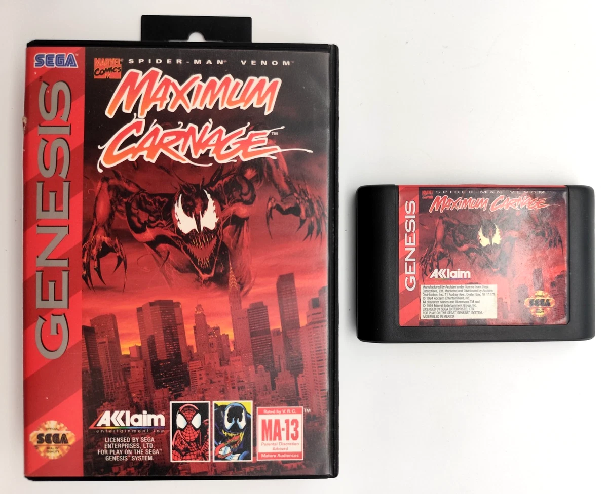 Sega Genesis Maximum Carnage Video Games for sale | eBay