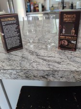 Set of 2 Dewar's Aberfeldy Distillery Whiskey Tasting GLASSES - MINT With Box