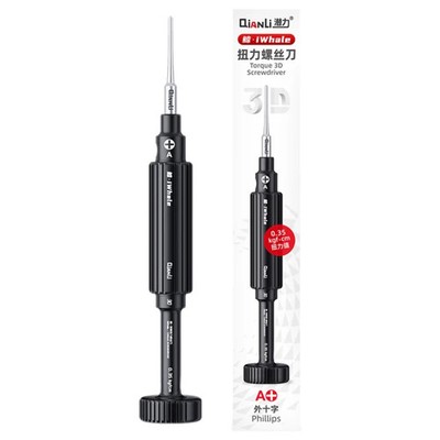 QianLi iWhale Special S2 Steel Magnetic Torque 3D Screwdriver, A Phillips 0.35,