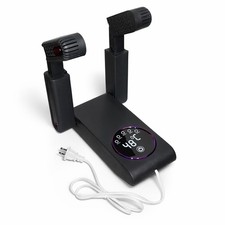 Woodcrest  Maple Telescopic Portable Shoe Dryer Black 25W 110V Foldable Timer