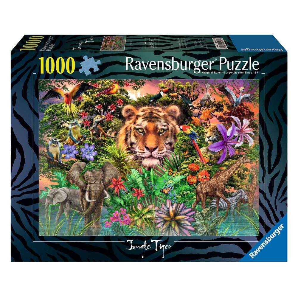 Ravensburger 1000 Piece Jigsaw Puzzle Jungle Tiger