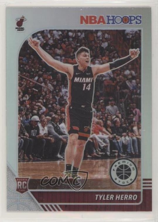 2019 Panini NBA Hoops Premium Stock Silver Prizm Tyler Herro #210 Rookie RC 12g7