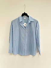 John Lewis Pyjama Top Blue Striped Shirt Only Oversized UK 12 - BNWT