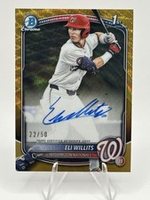 2025 1st Bowman Draft /50 * Gold Wave * Eli Willits Nationals Auto 22/50 #1 Pick