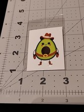 Avocado Cowboy Cute Sticker Decal Vinyl Skate Board Laptop Water Bottle Car