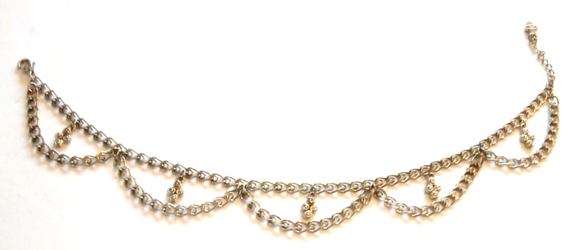 Avon Silver-tone Boot Anklet - Vintage - Large