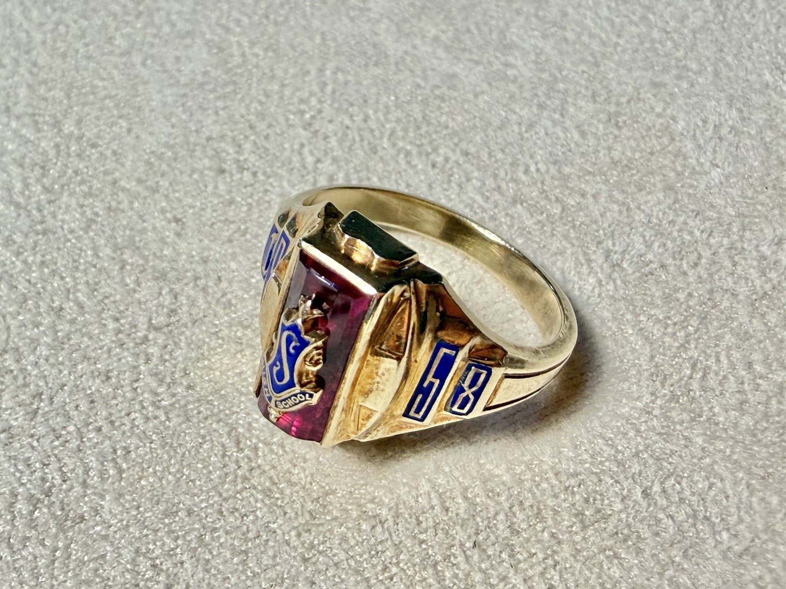 Ruby Class Ring Vintage Jostens 10K Gold Ruby Class Ring Size 6 6.3g | eBay