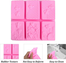 2PCS Rectangle Honeycomb Soap Molds, Bee Cavity Silicone Molds, Bee Soap Mold...