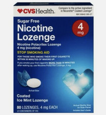 CVSHealth Sugar Free Ice Mint Nicotine Lozenges 4mg 160 total Exp 01/26 03/26