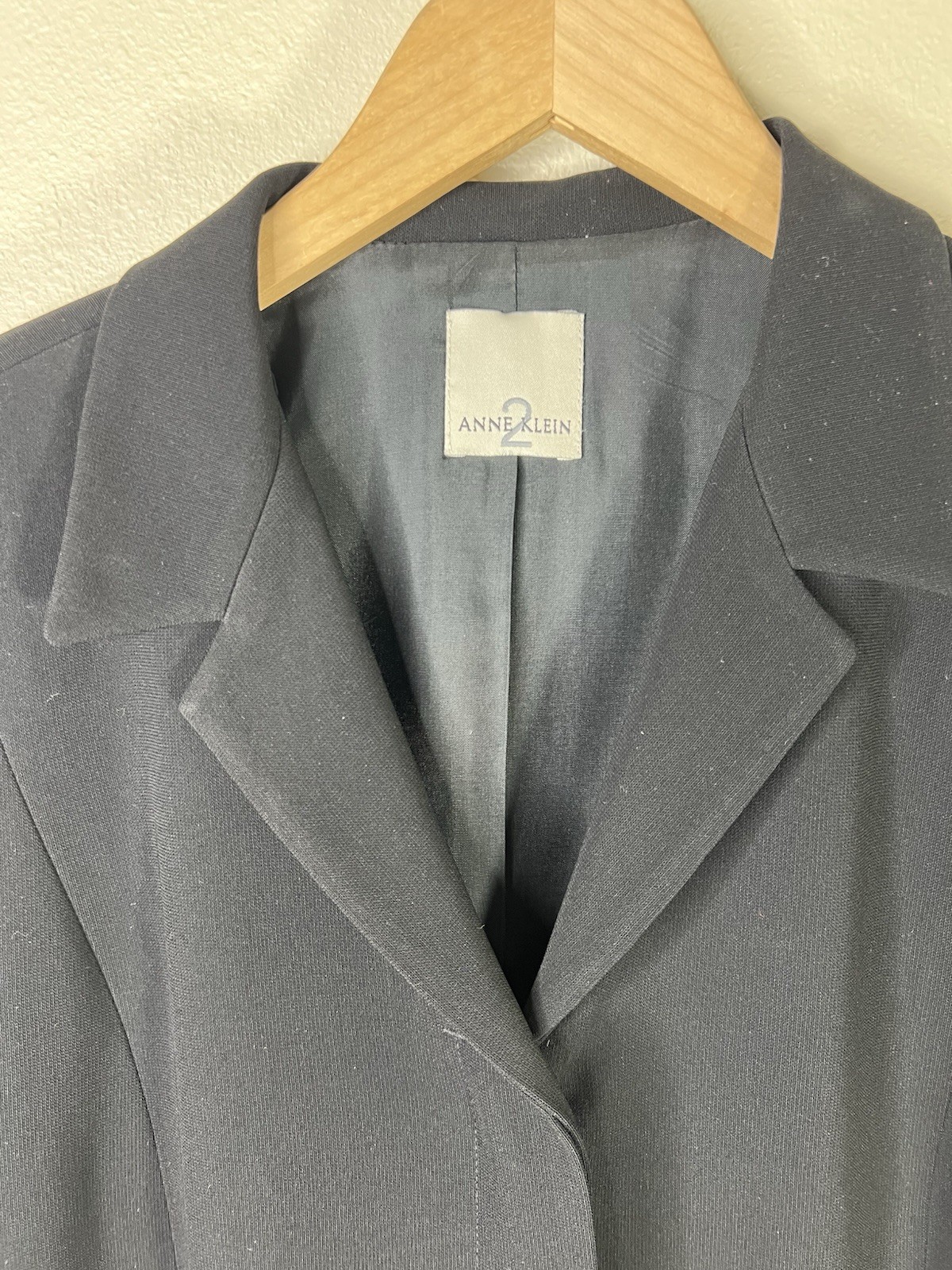 Anne Klein Black Basic Womens Jacket L Classic wo… - image 5