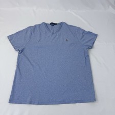 Polo Ralph Lauren Blue Classic V Neck T-Shirt Men's Size XXL TTG Fast Ship