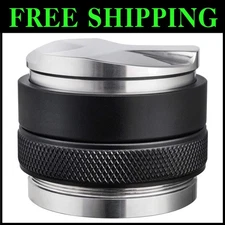 Adjustable 58mm Stainless Steel Coffee Tamper & Leveler for Espresso Machines