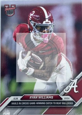 Ryan Williams - 2024 Bowman U NOW  Football Card 19 Alabama