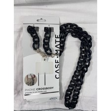 Case-Mate Crossbody Phone Strap Black Plastic Clip Plain Design