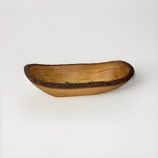 Rustic, Live Edge, Rectangle, Hand, Turned Wooden Bowl 15 L