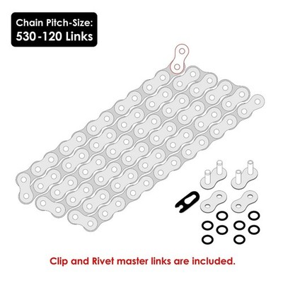 Red O-Ring Drive Chain & Sprockets for Kawasaki VN800 Vulcan 800 Drifter 99-06