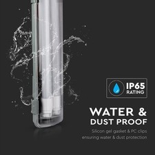 PLAFONIERA STAGNA completa DI NEON LED TUBO T8 60-120-150 CM 220V SOFFITTO IP65