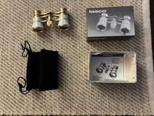 Vintage Tasco 3x23 Mother Of Pearl Opera Glasses NEW Box And Case