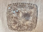 Small Square Clear Glass Square Candy Or Serving Dish Presscut Or Etched Glass — photo 2