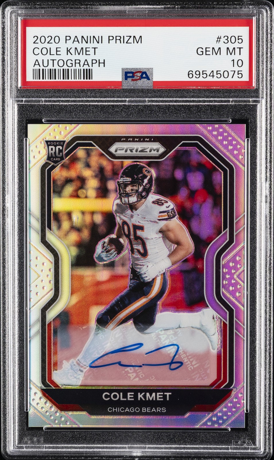 2020 PANINI PRIZM AUTO #305 COLE KMET PSA 10