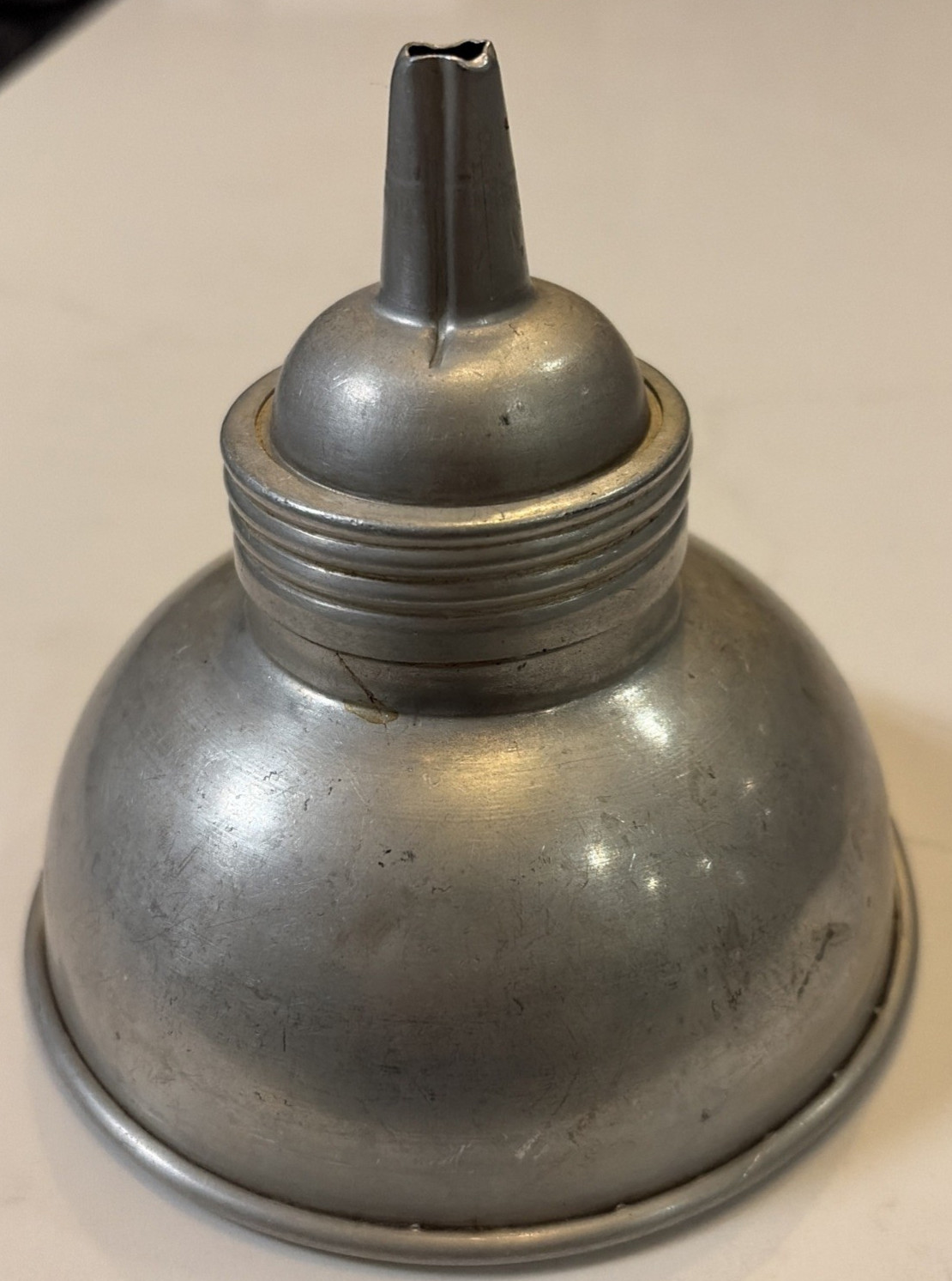 Wide & Narrow Mouth Vintage Aluminum Canning Funnel With Handle