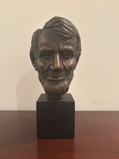 Rare 1956 Lincoln Bust Sculpture Signed Heilborn Mpi Vintage