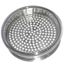 6" Tri Clamp Filter Plate, Middle Weld, 6mm Holes Stainless Steel 304