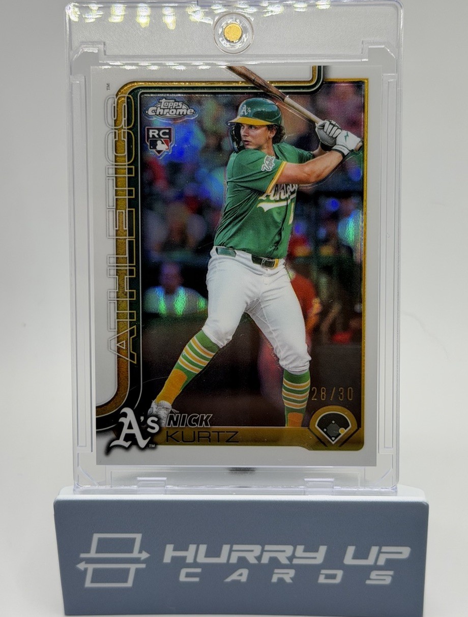 2025 Topps Chrome Update Nick Kurtz TRUE ROOKIE /30 White Refractor RC #USC178