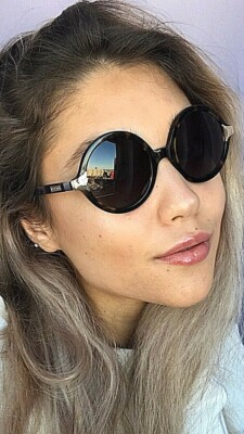 New Polarized Gianfranco Ferré  GFF 1101 002 Crystal Round Women's Sunglasses .