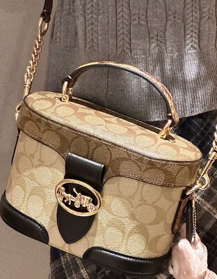 New Authentic Coach Georgie Gem Crossbody Bag In Blocked