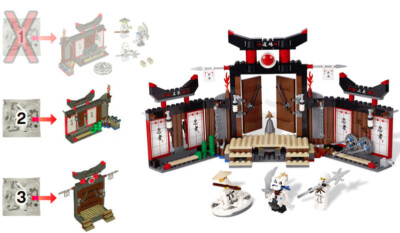 LEGO 2504 Spinjitzu Dojo: NEW SEALED BAGS #2 #3 (most of set