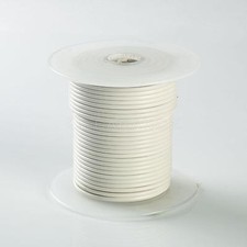 White High Performance 18 Gauge AWG 12V Primary Wire Made in USA 100 ft rolls