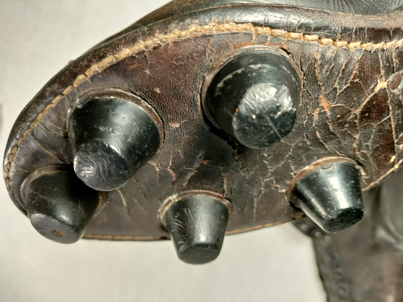 Vintage Spot Bilt Leather Hightop Football Shoes.  1940's