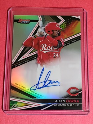 Allan Cerda 2022 Bowman's Best Refractor On-Card Auto #B22-AC Cincinnati Reds