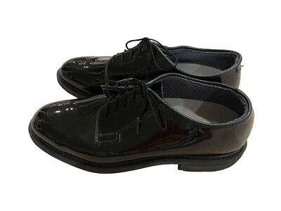 ALTAMA Oxford Military Uniform Shoes, Black Patent Leather 