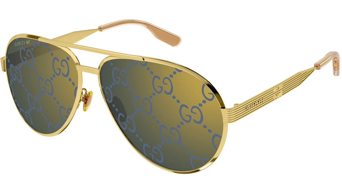 Gucci Aviator Gold Sunglasses for Men for sale | eBay display picture 2