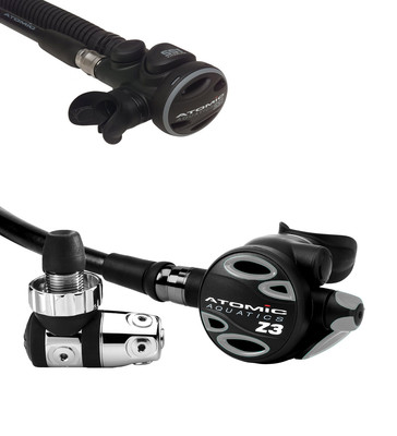 Atomic Aquatics Z3 Regulator Din Sealed Set w SS1 Safe Second Titanium Gry/Black